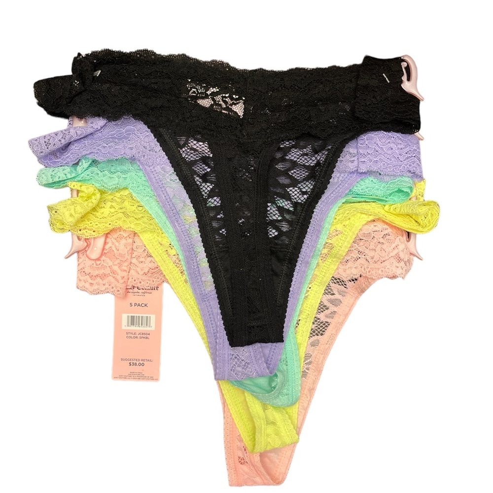 Juicy Couture 5 Pack Intimate Thongs Underwear